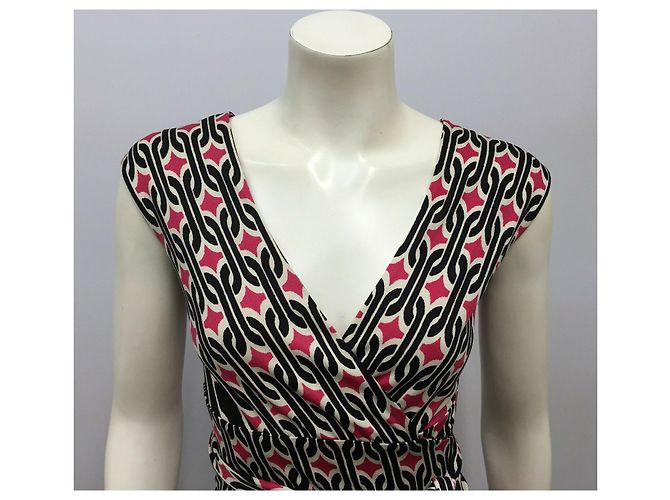 Diane Von Furstenberg Vestido cruzado de seda Willow de DvF EE. UU. 8 Multicolor - vista 2