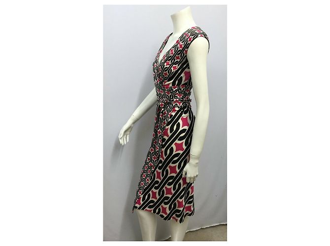 Diane Von Furstenberg Vestido cruzado de seda Willow de DvF EE. UU. 8 Multicolor - vista 4