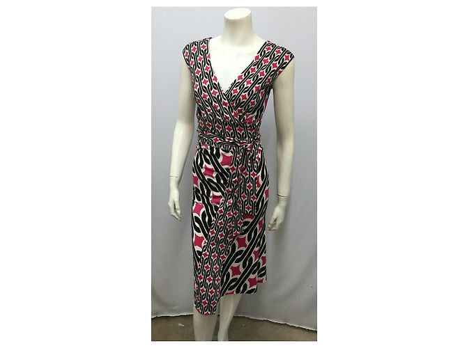 Diane Von Furstenberg Vestido cruzado de seda Willow de DvF EE. UU. 8 Multicolor - vista 5