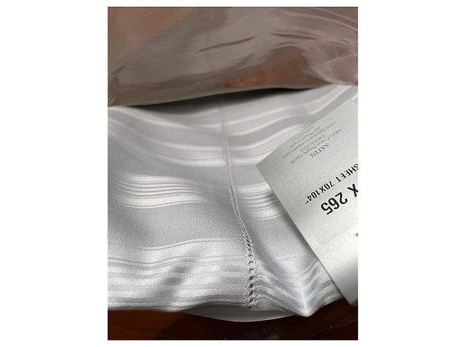 Drap en damas de coton égyptien Dior gris perle - vue 5