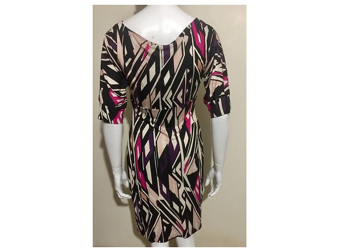 Vestido Kitt de seda con estampado geométrico Diane Von Furstenberg Multicolor - vista 3