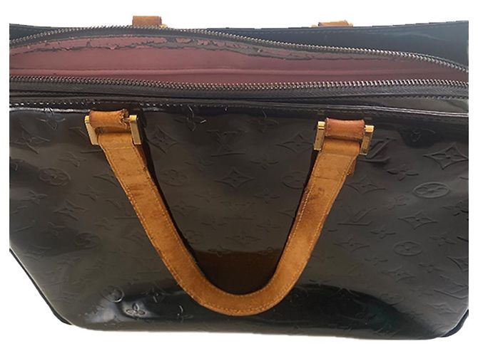 Louis Vuitton Borsa in pelle vernis monogramma nera Nero - vista 4