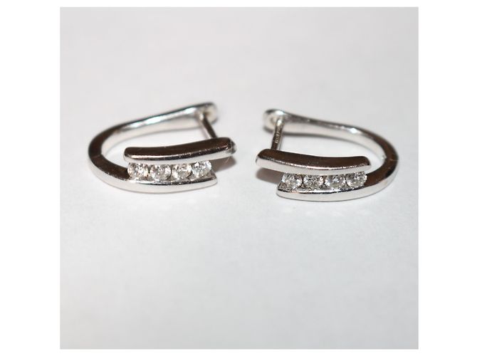 Autre Marque Orecchini in oro bianco e diamanti 18k Argento - vista 4
