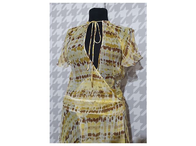 Vestido de seda Vanessi By Malene Birger amarillo Multicolor - vista 3