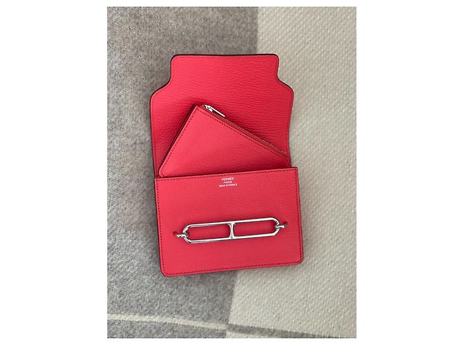 Cartera hermès roulis slim Rosa - vista 3