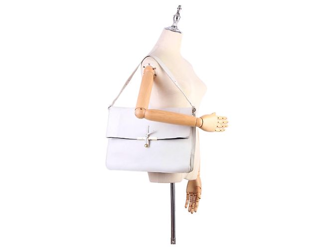 Céline Celine White Blade Borsa a tracolla in pelle - vista 12