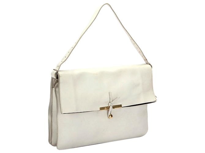 Céline Celine White Blade Borsa a tracolla in pelle - vista 2