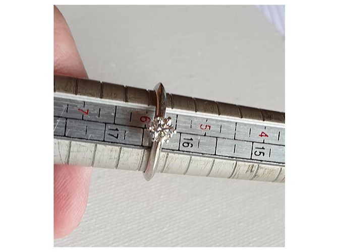 Tiffany & Co ANEL DE PLATINA E DIAMANTE 0,34 Prata - vista 6