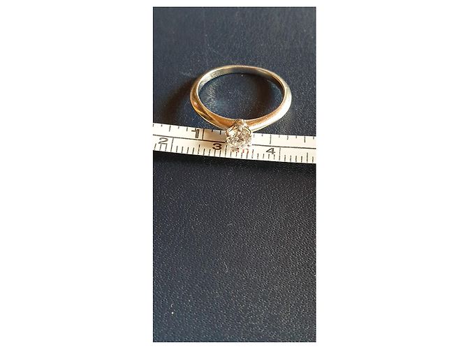Tiffany & Co ANEL DE PLATINA E DIAMANTE 0,34 Prata - vista 8