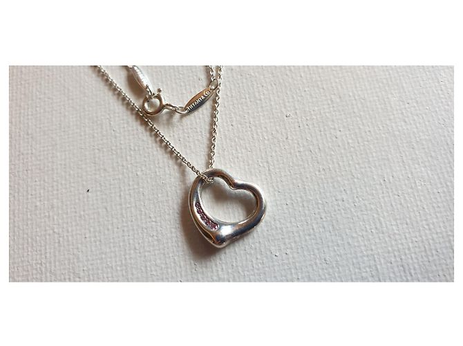 Tiffany & Co Open Heart argento e zaffiro rosa - vista 3