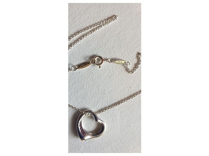 Tiffany & Co Open Heart argento e zaffiro rosa - vista 6