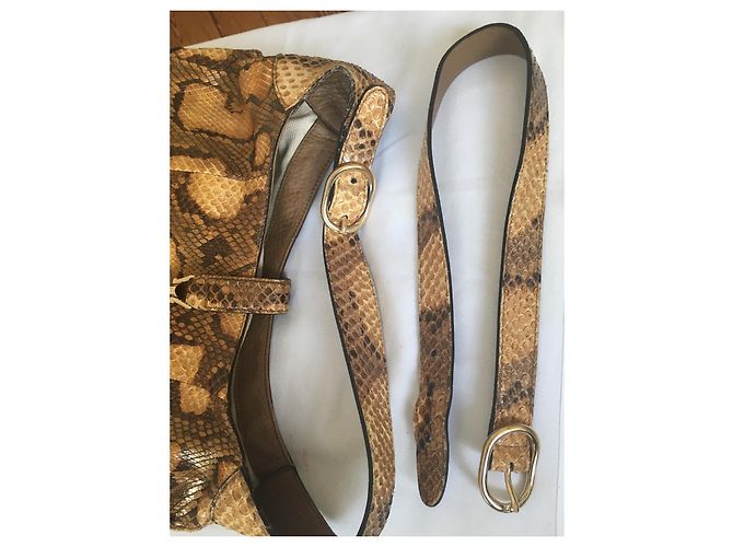 Bolso Gucci Jackie Python Marrón Naranja Oro Castaño Bronce Gold hardware - vista 11