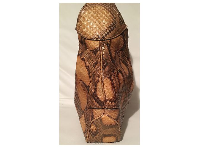 Bolso Gucci Jackie Python Marrón Naranja Oro Castaño Bronce Gold hardware - vista 5