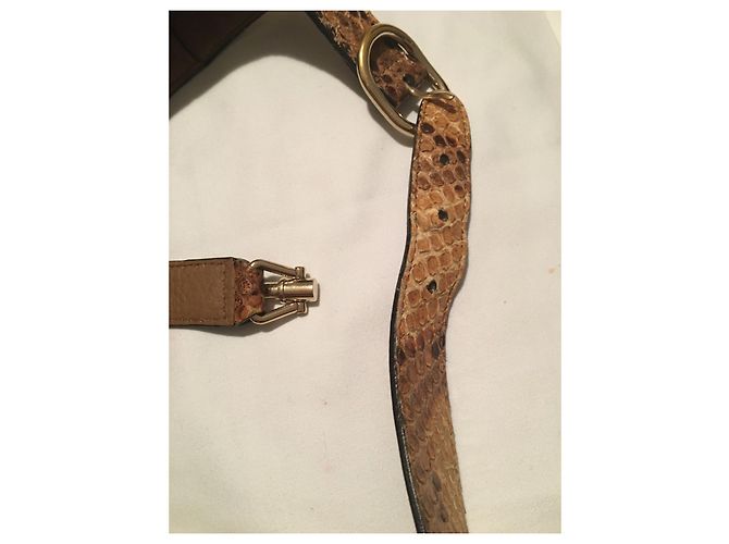 Bolso Gucci Jackie Python Marrón Naranja Oro Castaño Bronce Gold hardware - vista 8