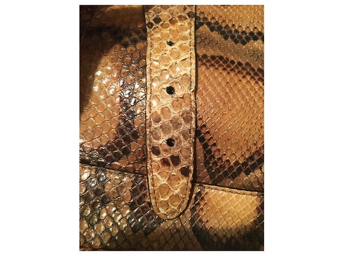 Bolso Gucci Jackie Python Marrón Naranja Oro Castaño Bronce Gold hardware - vista 9