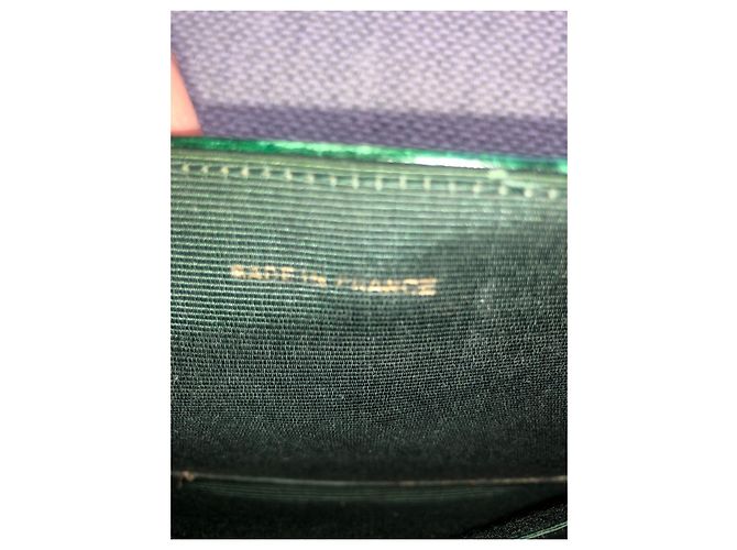 Jamie Pochette Yves Saint Laurent in pelle verde scuro - vista 5