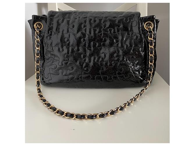 Chanel Borsa con patta puzzle Nero - vista 2