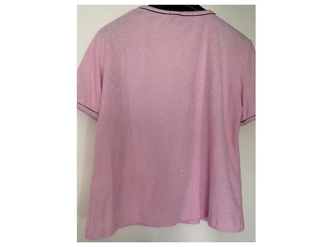 T-shirt Chanel in strass Rosa - vista 3