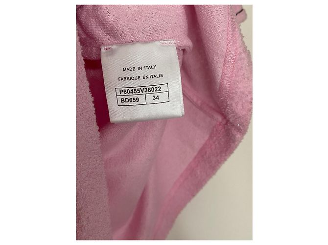 T-shirt Chanel in strass Rosa - vista 8