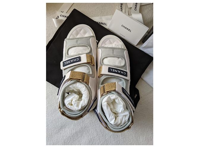 Sandali bianchi del papà di Chanel Bianco - vista 13