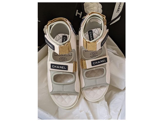 Sandali bianchi del papà di Chanel Bianco - vista 3