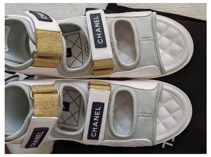 Sandali bianchi del papà di Chanel Bianco - vista 8