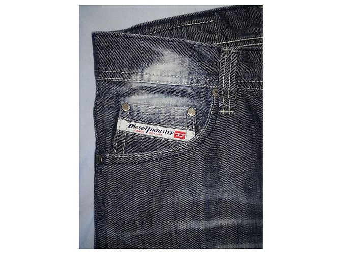 Diesel Only The Brave Distressed look Blue Denim Straight Jeans - view 2