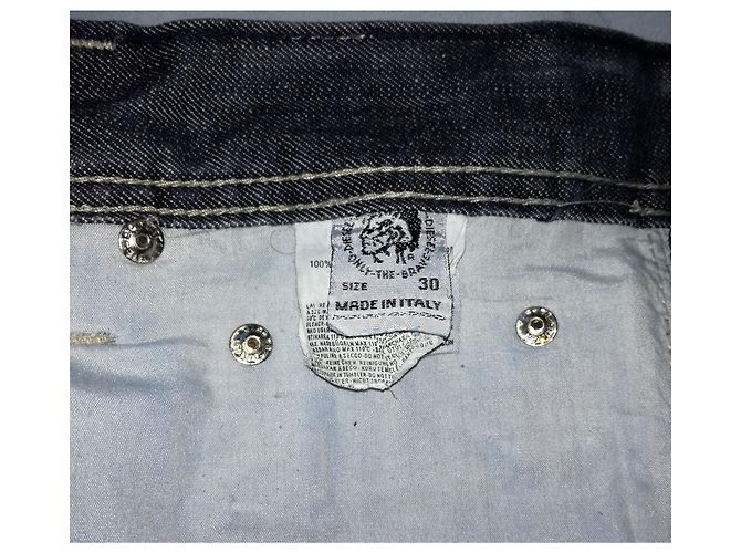 Diesel Only The Brave Distressed look Blue Denim Straight Jeans - view 4