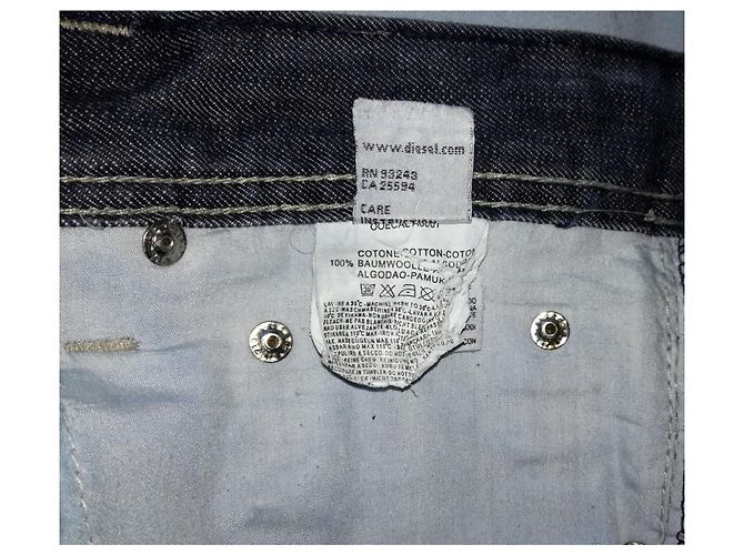 Diesel Only The Brave Distressed look Blue Denim Straight Jeans - view 5