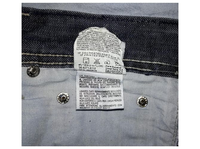 Diesel Only The Brave Distressed look Blue Denim Straight Jeans - view 6