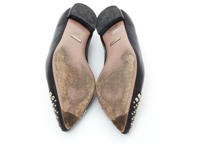 Bailarinas de punta Gucci en cuero negro 37.5 - vista 5