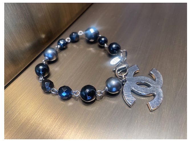 Chanel Armbänder Schwarz Silber Hardware - Ansicht 2
