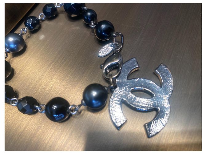 Chanel Armbänder Schwarz Silber Hardware - Ansicht 3