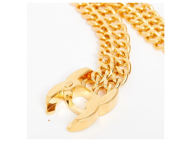 Chanel GOLDEN TURNLOCK CC gefütterte KETTE - Ansicht 4