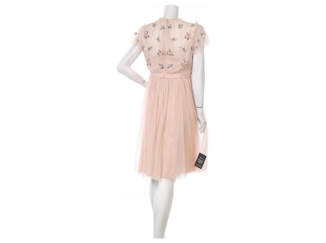Vestido bordado rosa Needle & Thread Talla L - vista 2