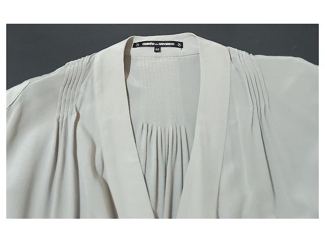 Mono de seda gris Munthe Plus Simonsen talla 40 - vista 4