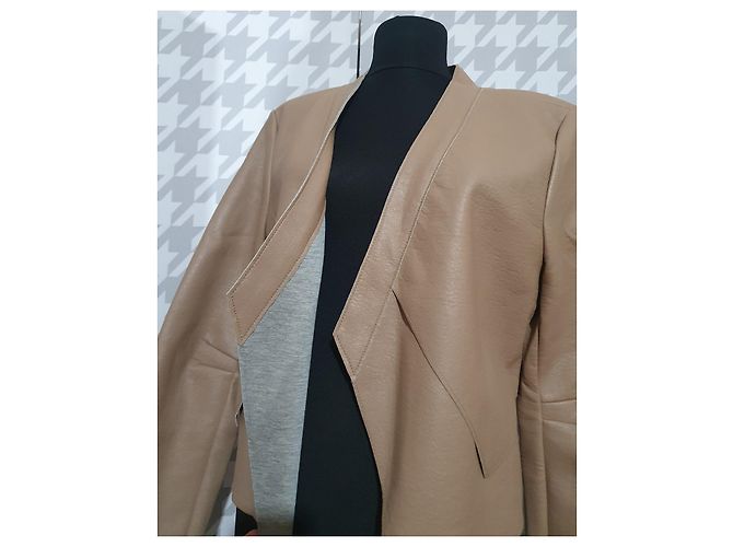 Bcbg Max Azria Kunstlederjacke beige - Ansicht 2