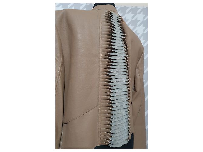 Bcbg Max Azria Kunstlederjacke beige - Ansicht 4
