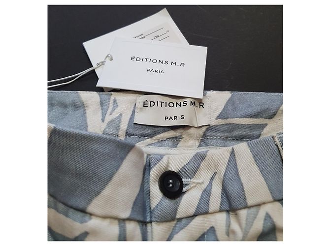 Autre Marque Bermuda Gianni Editions M.R Azzurro Cotone Bianco Blu - vista 2