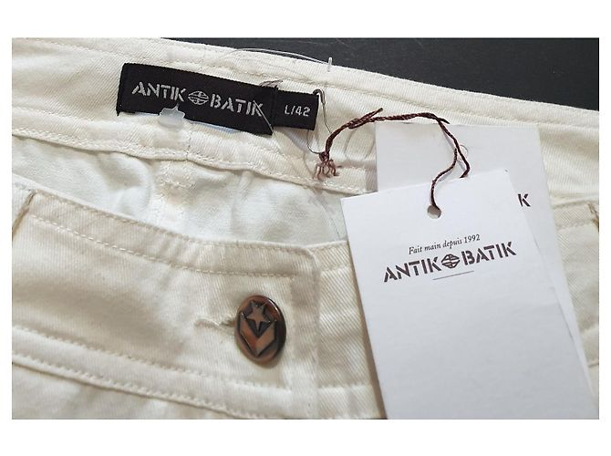 Antik Batik Carlos Shorts Weiß Baumwolle Größe L Mehrfarben - Ansicht 4