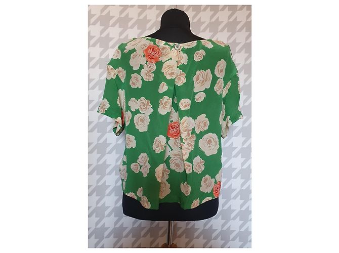 Autre Marque Top de seda Anthropologie 9 S'Cl Verde Multicolor - vista 3