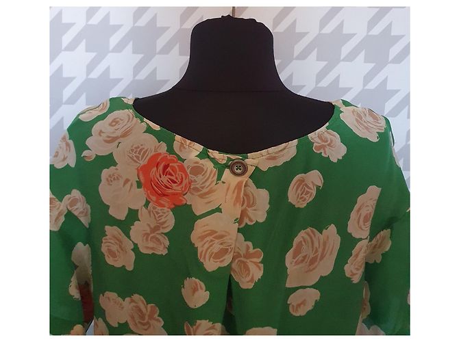 Autre Marque Top de seda Anthropologie 9 S'Cl Verde Multicolor - vista 4