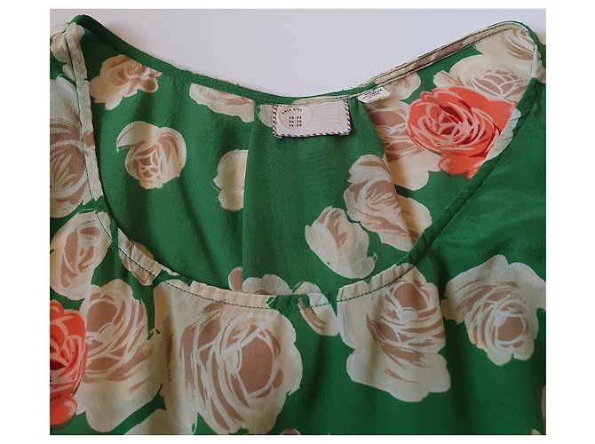 Autre Marque Top de seda Anthropologie 9 S'Cl Verde Multicolor - vista 5
