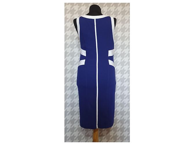Vestido Marc Cain de algodón azul y blanco - vista 3
