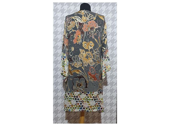Autre Marque Vestido de seda Tone Barker M Multicolor - vista 4
