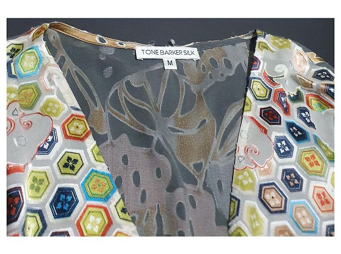 Autre Marque Vestido de seda Tone Barker M Multicolor - vista 5