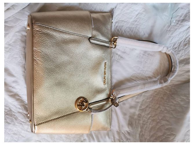 Michael Kors Shopping Bag Blassgold Grained Leder Golden - Ansicht 13