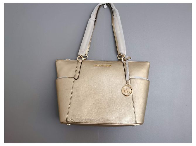 Michael Kors Shopping Bag Blassgold Grained Leder Golden - Ansicht 5