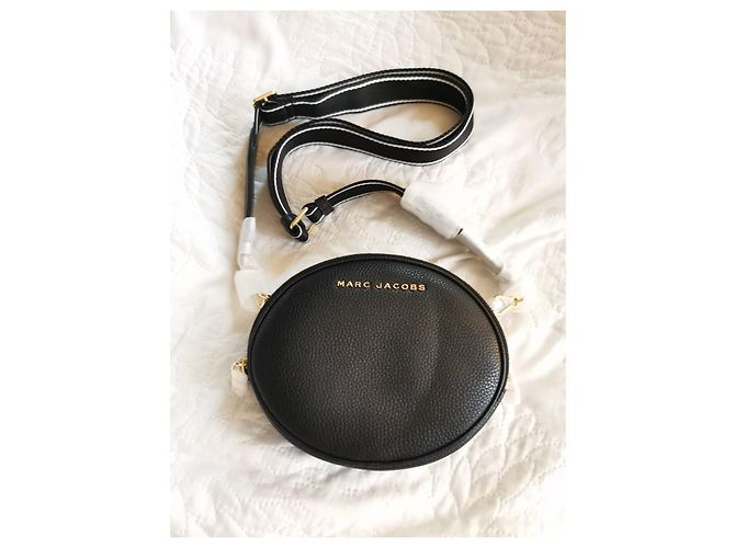 Borsa a tracolla ovale in pelle nera Marc Jacobs Nero - vista 11