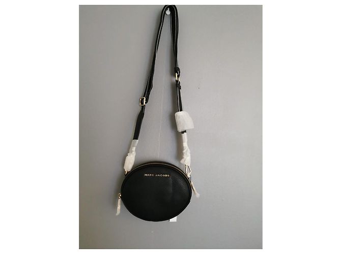 Borsa a tracolla ovale in pelle nera Marc Jacobs Nero - vista 12